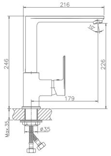 Смеситель для кухни Haiba HB70505 хром